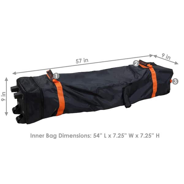 Sunnydaze Premium Pop-Up Canopy Rolling Carrying Bag for Canopy in Black  WUY-127