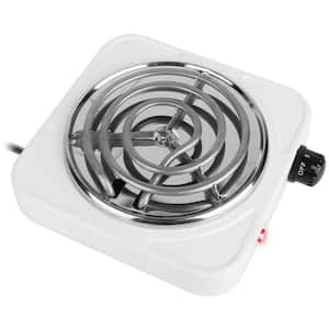 1000W Electric Single Burner Portable Coil Heating Hot Plate Stove Countertop with Non Slip Rubber Feetand5 Temperature