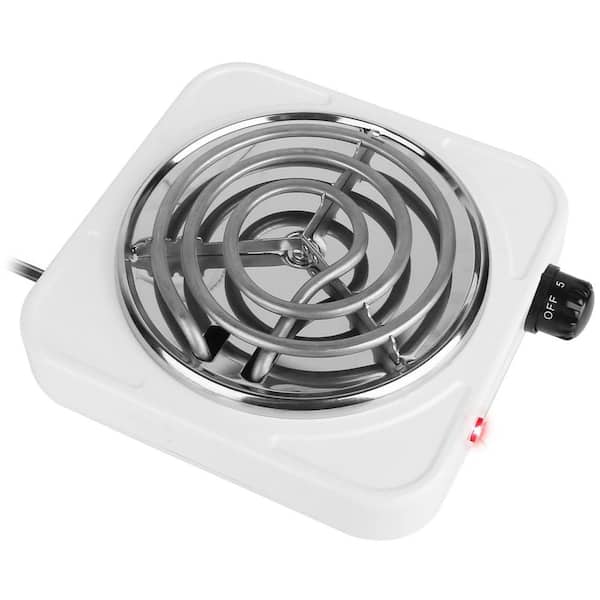 Aoibox 1000W Electric Single Burner Portable Coil Heating Hot Plate Stove Countertop with Non Slip Rubber Feetand5 Temperature