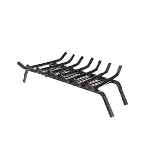 30 in. Steel Heavy-Duty Fireplace Grate with Ember Retainer
