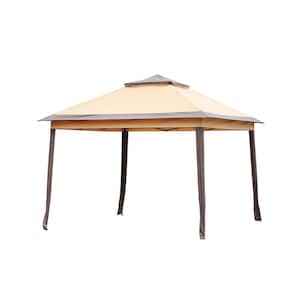 10.83 ft. x 10.83 ft. Brown Double Tiered Canopy