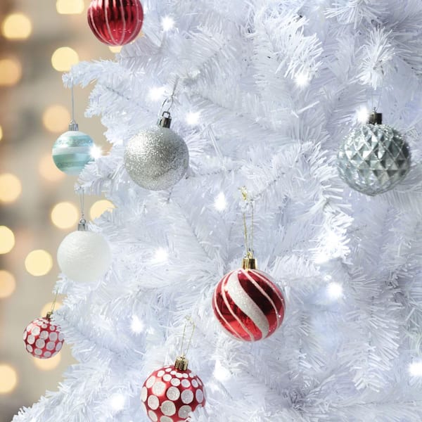VEIKOUS 7.5 ft. Pre-Lit LED Pencil Slim Artificial Christmas Tree