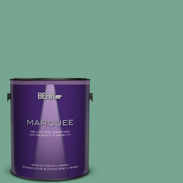 BEHR MARQUEE 1 gal. #M420-5 Free Green One-Coat Hide Eggshell Enamel Interior Paint & Primer