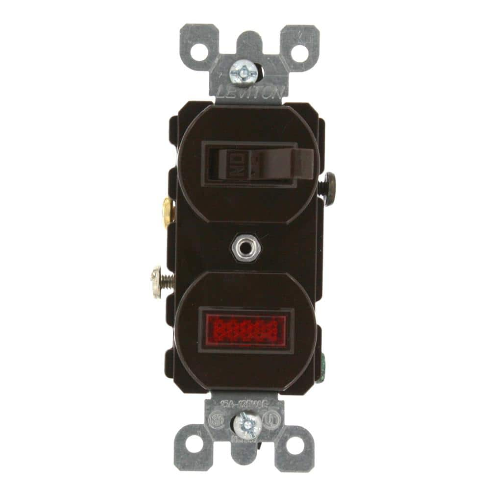 Leviton 15 Amp Commercial Grade Combination Single Pole Toggle