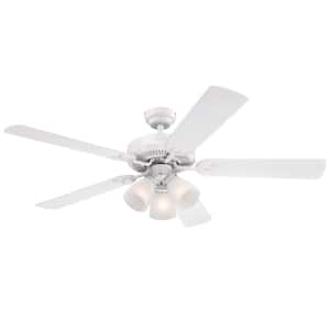 Vintage 52 in. LED White Ceiling Fan with Light Kit