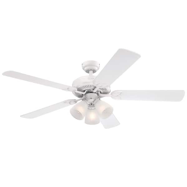 Westinghouse Vintage 52 in. LED White Ceiling Fan with Light Kit