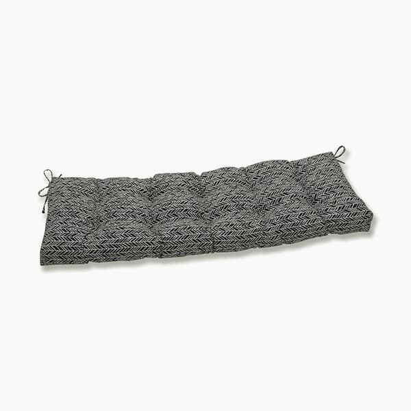 Pillow Perfect Other Rectangular Outdoor Bench Cushion in Black