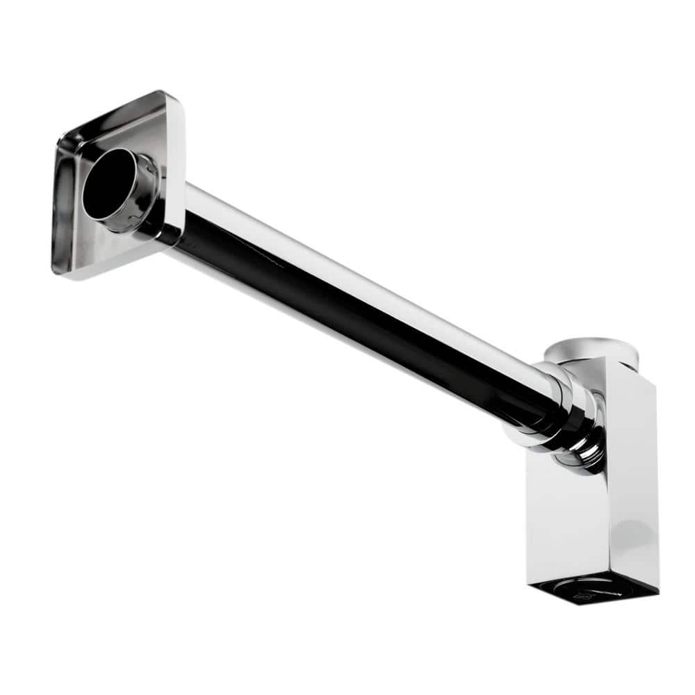 Polished Chrome Modern Square Decorative Bottle P-Trap