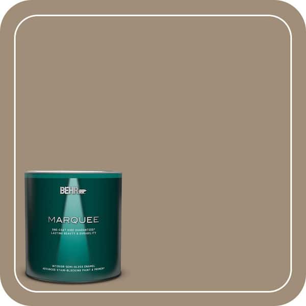 BEHR MARQUEE 1 qt. #ECC-17-1 Cottage Walk Semi-Gloss Enamel Interior Paint & Primer