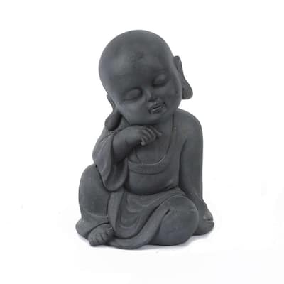 Luxen Home MgO Happy Buddha Garden Statue-WHST890 - The Home Depot