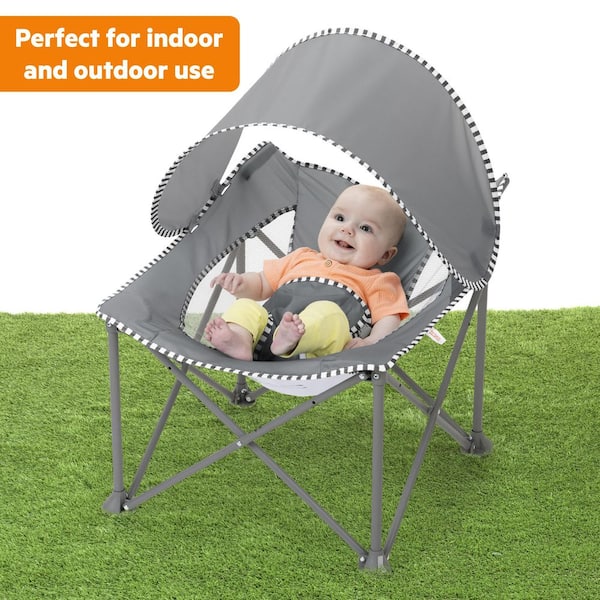 Bright Starts Pop 'N Chill Travel Seat - Grey