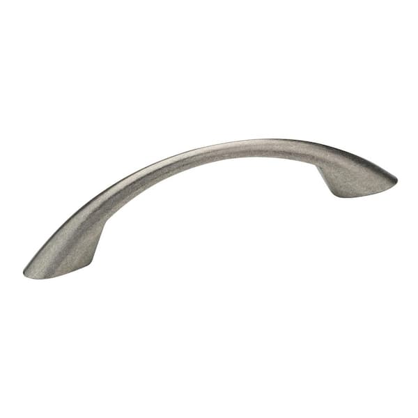 Richelieu Hardware Charleston Collection 3 3/4 in. (96 mm) Modern Pewter Cabinet Arch Pull