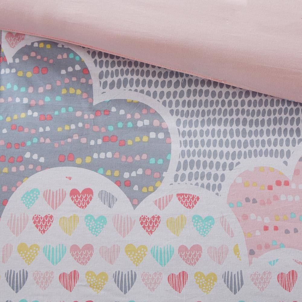 Whimsical Clouds Cotton Kids' Twin Duvet Cover Set with Embroidered Unicorn Pillow