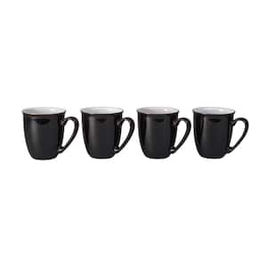 Stoneware Elements Black Set of 4 11.15 oz. Mugs