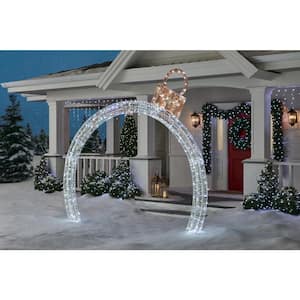 8.5 ft. LED Iridescent Ornament Holiday Yard Decoration