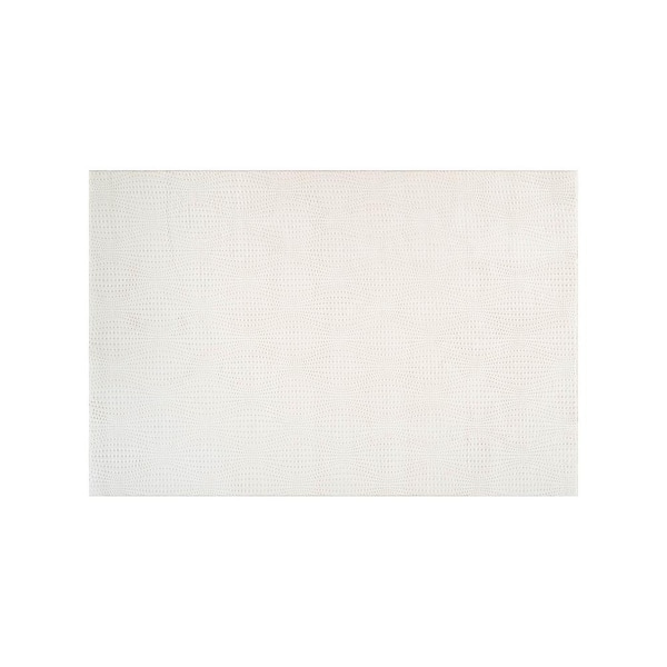 Serenity White Solid 2 ft. X 3 ft. Modern Door Mat Non Skid Soft Indoor Area Rug