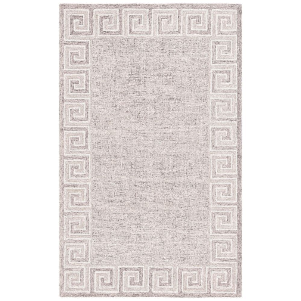 Ebony 8 ft. x 10 ft. Dark Gray/Ivory Aztec Border Area Rug price history on PriceWatchPro