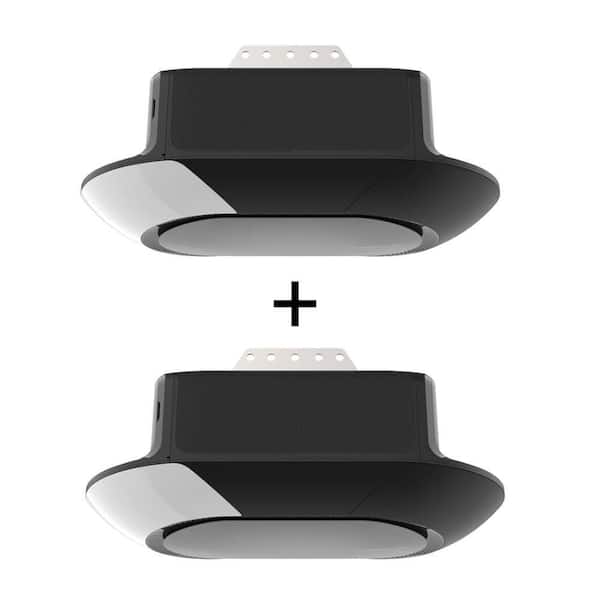3/4 HP LED Smart Quiet Belt Drive Garage Door Opener with Battery Backup (2-Pack)