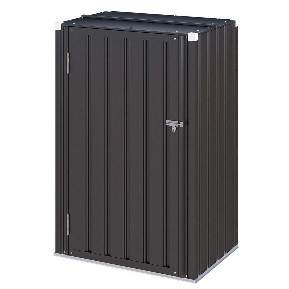 Rectangular Sherd Zeus & Ruta 2 ft. W x 2 ft. D Metal Rectangle Outdoor Storage Shed with ...