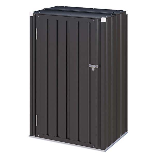 2 ft. W x 2 ft. D Metal Rectangle Outdoor Storage Shed with Door for Garden, Backyard(4 sq. ft. )