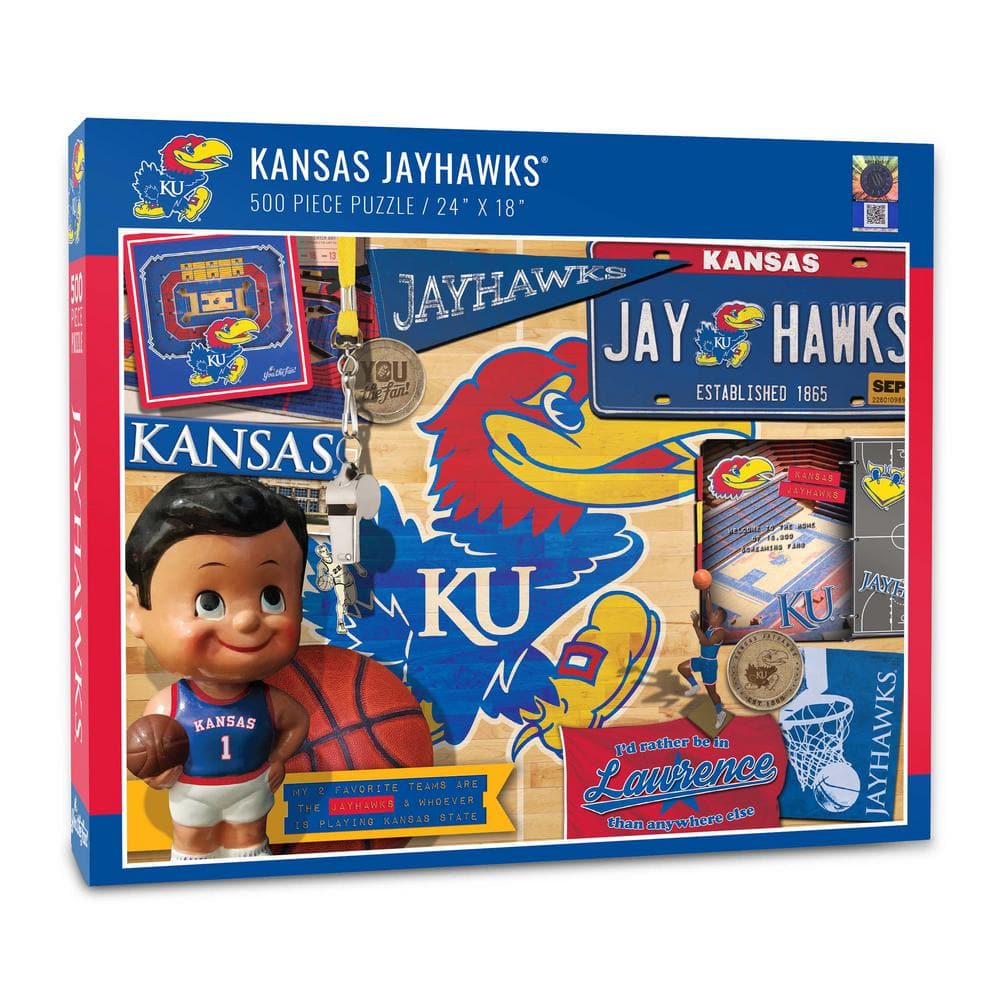 YouTheFan NCAA Kansas Jayhawks Retro Series Puzzle (500-Pieces)