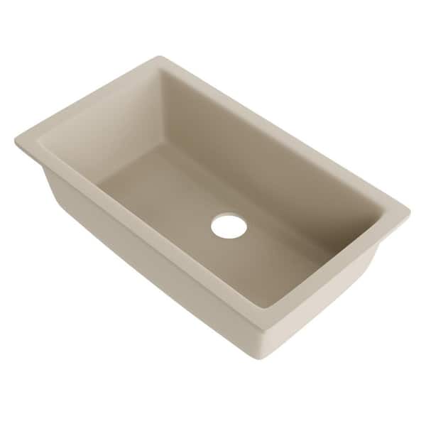 Baja 33 in. Undermount Single Bowl Beachy Sand Granite Composite Kitchen Sink