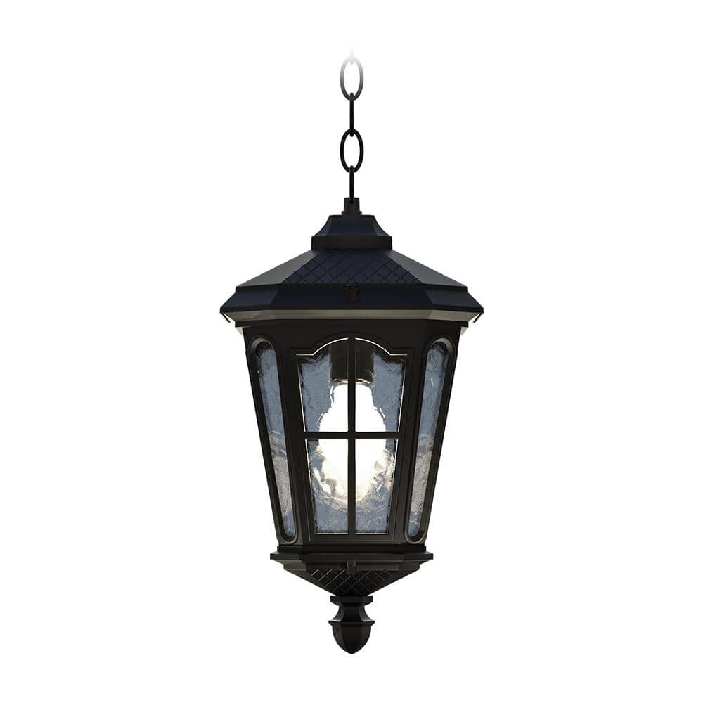 KODA Bentham 17 in. 1-Light Black LED Outdoor Hanging