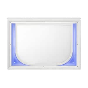Tarian 1.34 in. W x 35.63 in. H Wood Frame Pearl White Dresser Mirror