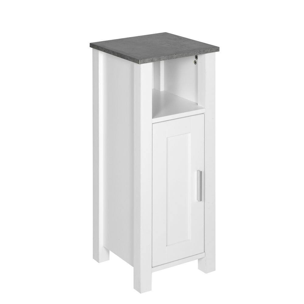 11.81 in. W x 11.93 in. D x 31.50 in. H White Bathroom Wall