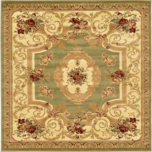Unique Loom Versailles Henry Green 6' 0 x 6' 0 Square Rug