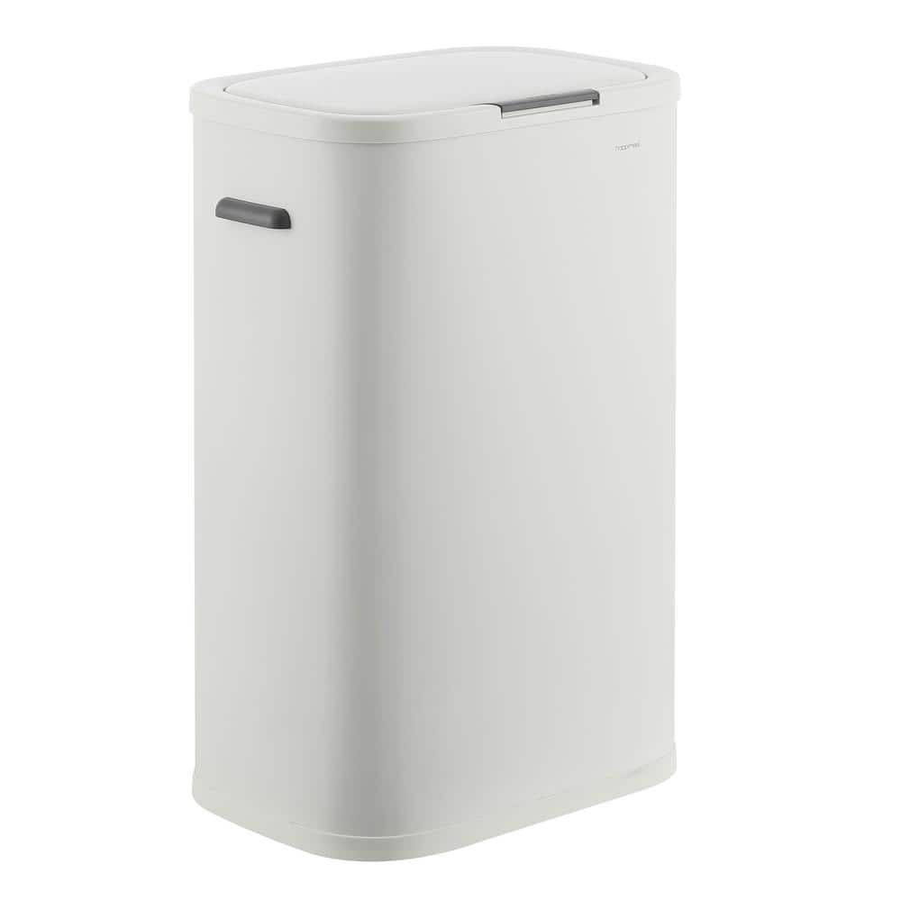 Tammi Kitchen 14.5-Gal. Slim Metal Push Button Trash Can, Cotton White price history on PriceWatchPro