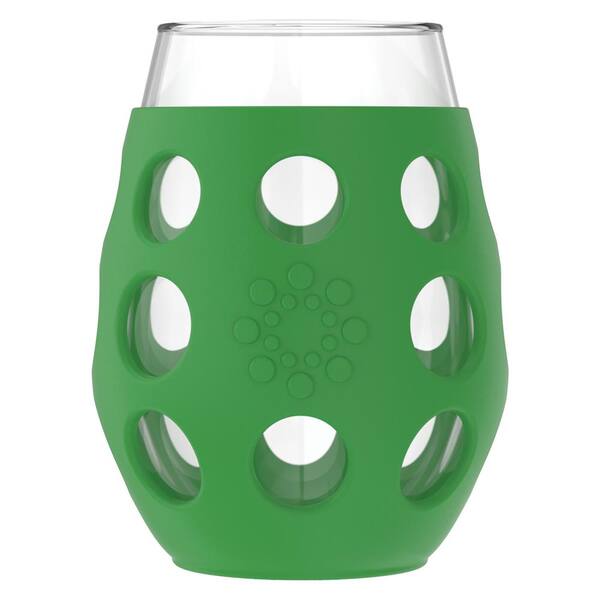  Vozoka Drinking Glasses with Silicone Lid and Glass