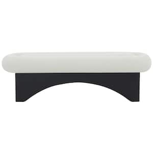 Carsen Ivory/Black Entryway Bench 59.1 in.