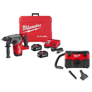 M18 FUEL 18V Lithium-Ion Brushless 1 in. Cordless SDS-Plus Rotary Hammer Kit W/Cordless 2 Gal. Wet/Dry Vac
