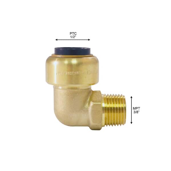 Brass Male Thread Tee Elbow Pneumatic Push-in Quick Release Fittings Connectors 