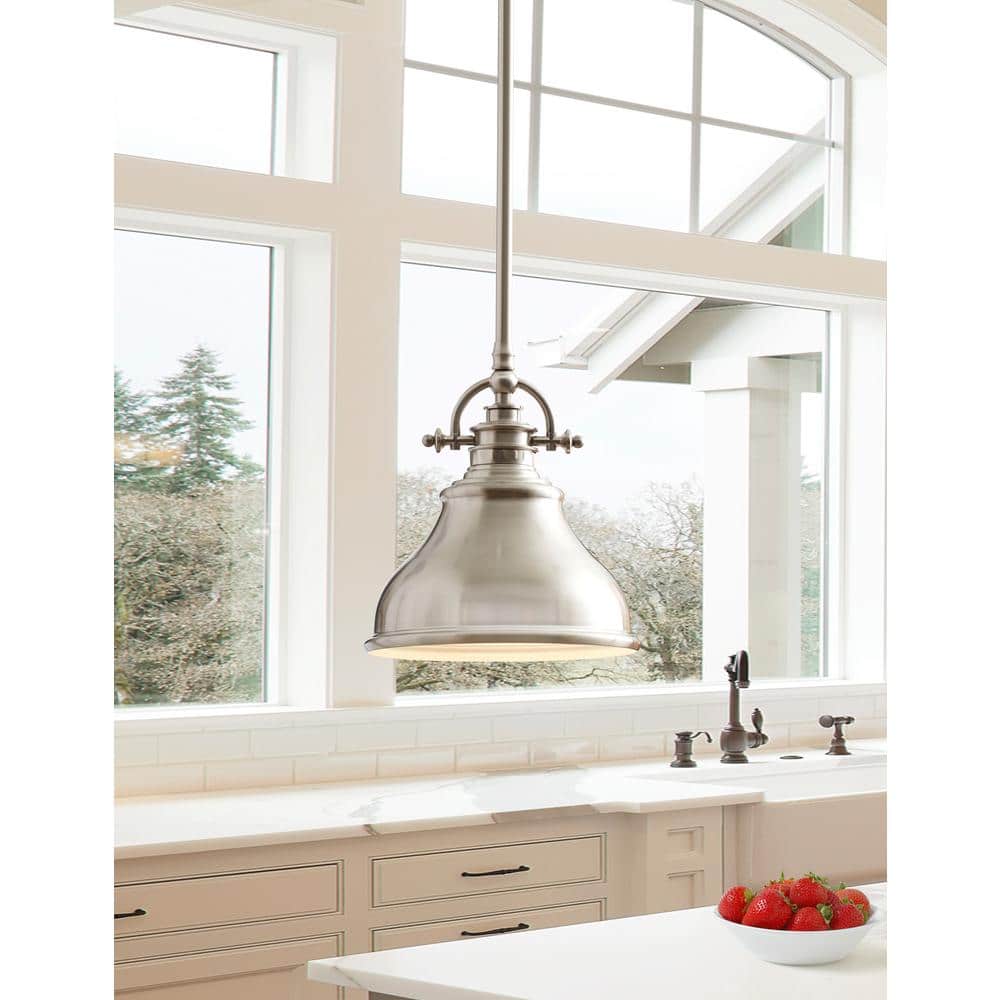 Emery 8" Brushed Nickel Mini Pendant Light