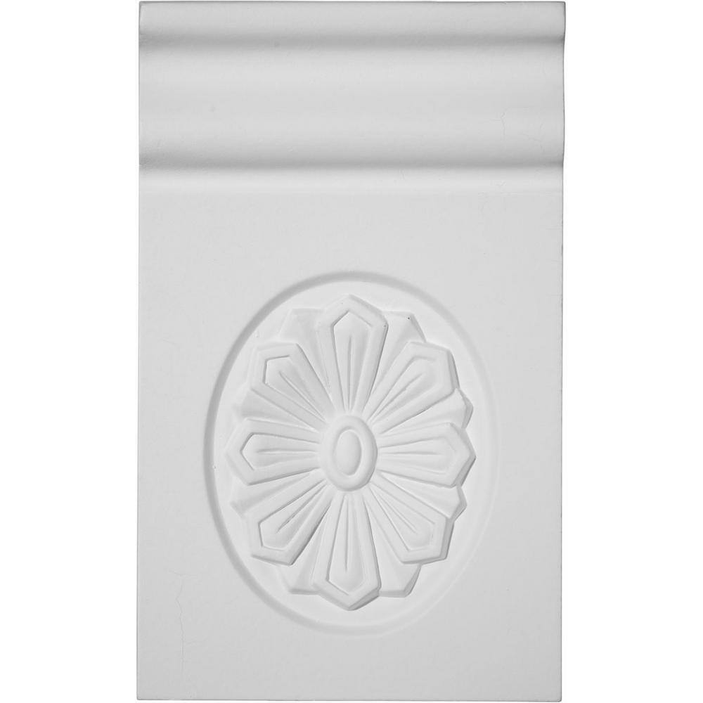White Polyurethane Traditional Palmetto Plinth Block