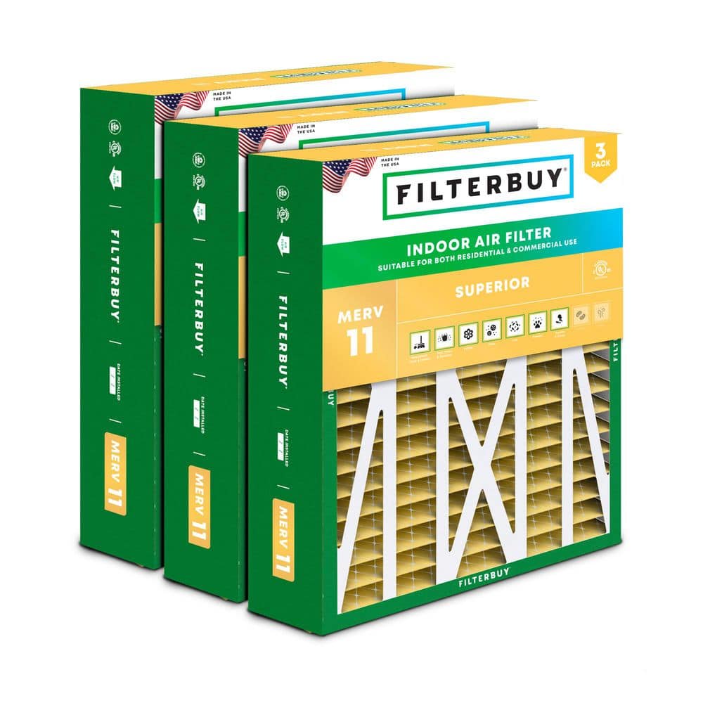 20 in. x 23 in. x 5 in. MERV 11 (FPR 7) Allergen Defense Pleated HVAC AC Furnace Air Filters for Carrier & More (3-Pack) price history on PriceWatchPro