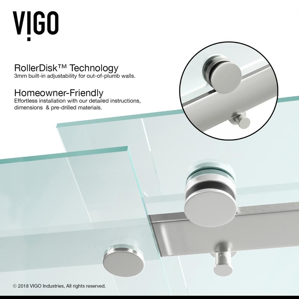 Luca 60" Frameless Sliding Tub Door with Clear Glass