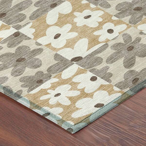 Chantille Machine Washable Indoor/Outdoor Abstract ACN2476 Beige 3 ft. x 5 ft. Area Rug
