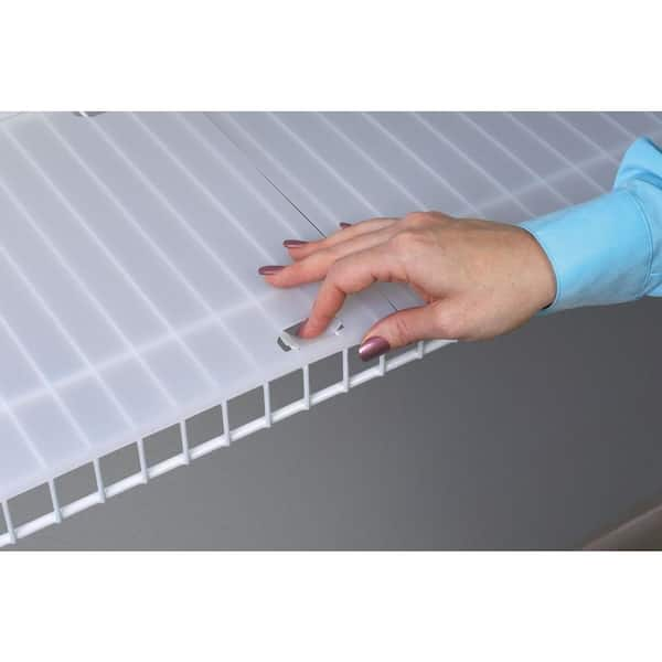 Vinyl Tile Shelf Liners Make Wire Shelving Even And Easy To Clean