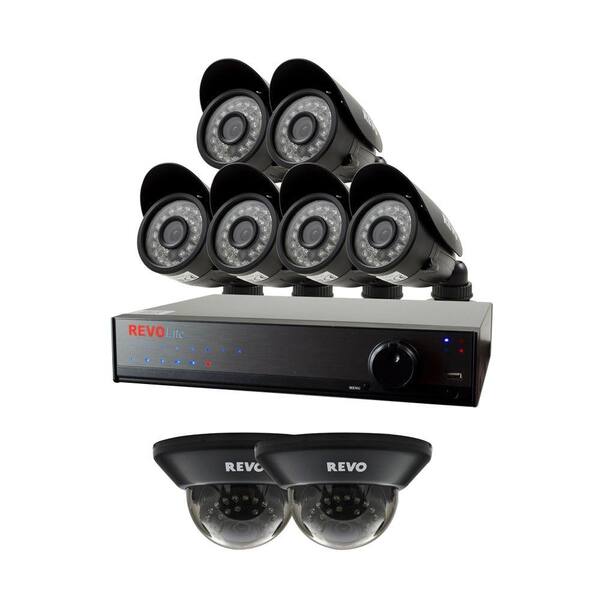 Revo Lite 8-Channel 1TB 960H DVR Surveillance System with (8) 700TVL Cameras