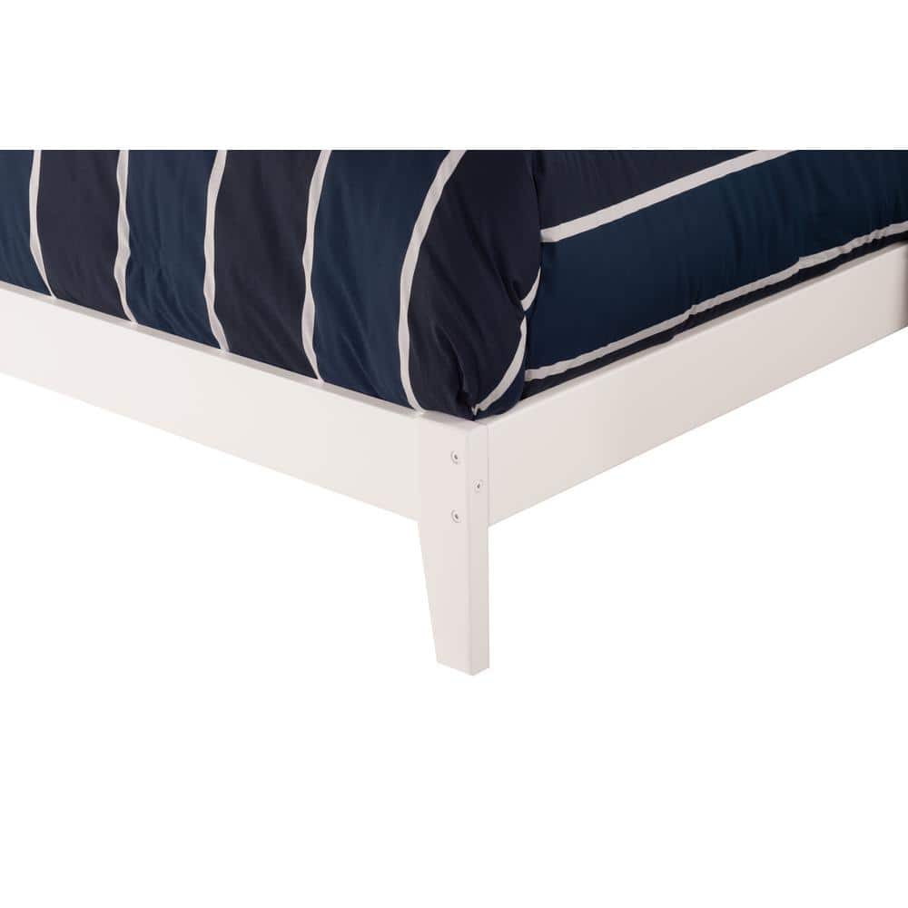 Nantucket Twin Light Wood Frame Bed with Drawer and Slats