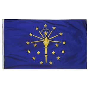 5 ft. x 8 ft. Nylon Indiana State Flag