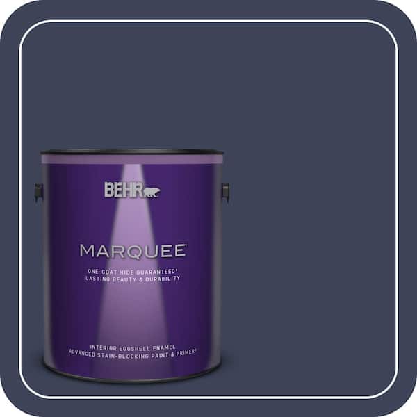 BEHR MARQUEE 1 gal. #T16-10 Blue Vortex Eggshell Enamel Interior Paint & Primer