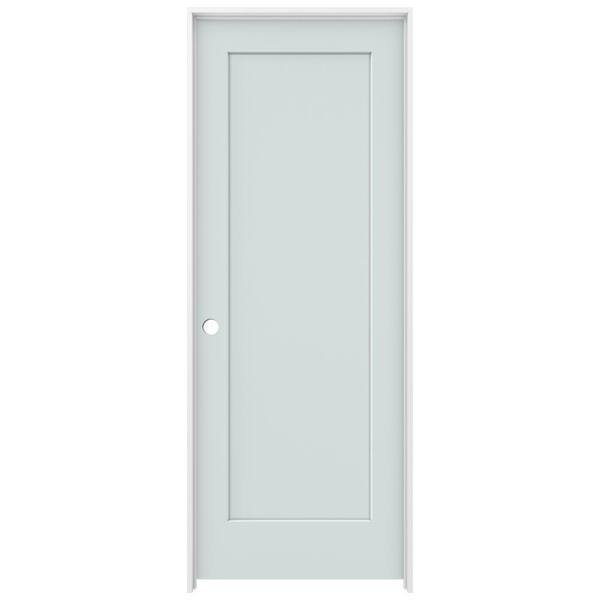 JELD-WEN 30 in. x 80 in. Madison Light Gray Right-Hand Smooth Solid Core Molded Composite MDF Single Prehung Interior Door