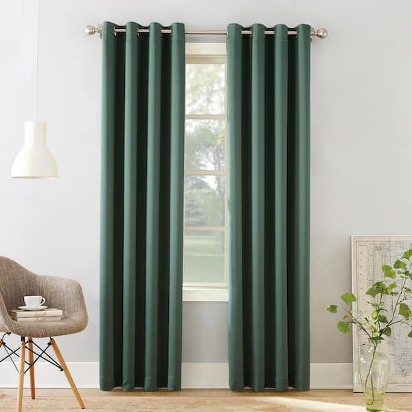 Sun Zero Gregory Everglade Polyester 54 in. W x 95 in. L Grommet Room Darkening Curtain (Single Panel)