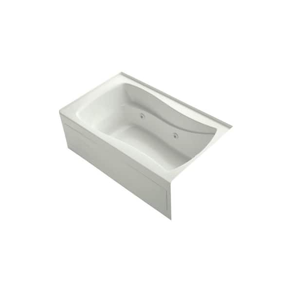 KOHLER Mariposa 60 in. Right Drain Rectangular Alcove Whirlpool Bathtub in Dune