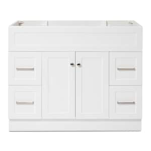 Hamlet 42 in. W x 21.5 in. D x 34.5 in. H Freestanding Bath Vanity Cabinet without Top in White