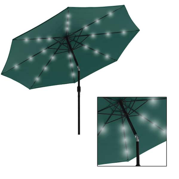Pure Garden 10 ft. Aluminum Solar LED Lighted Patio Market